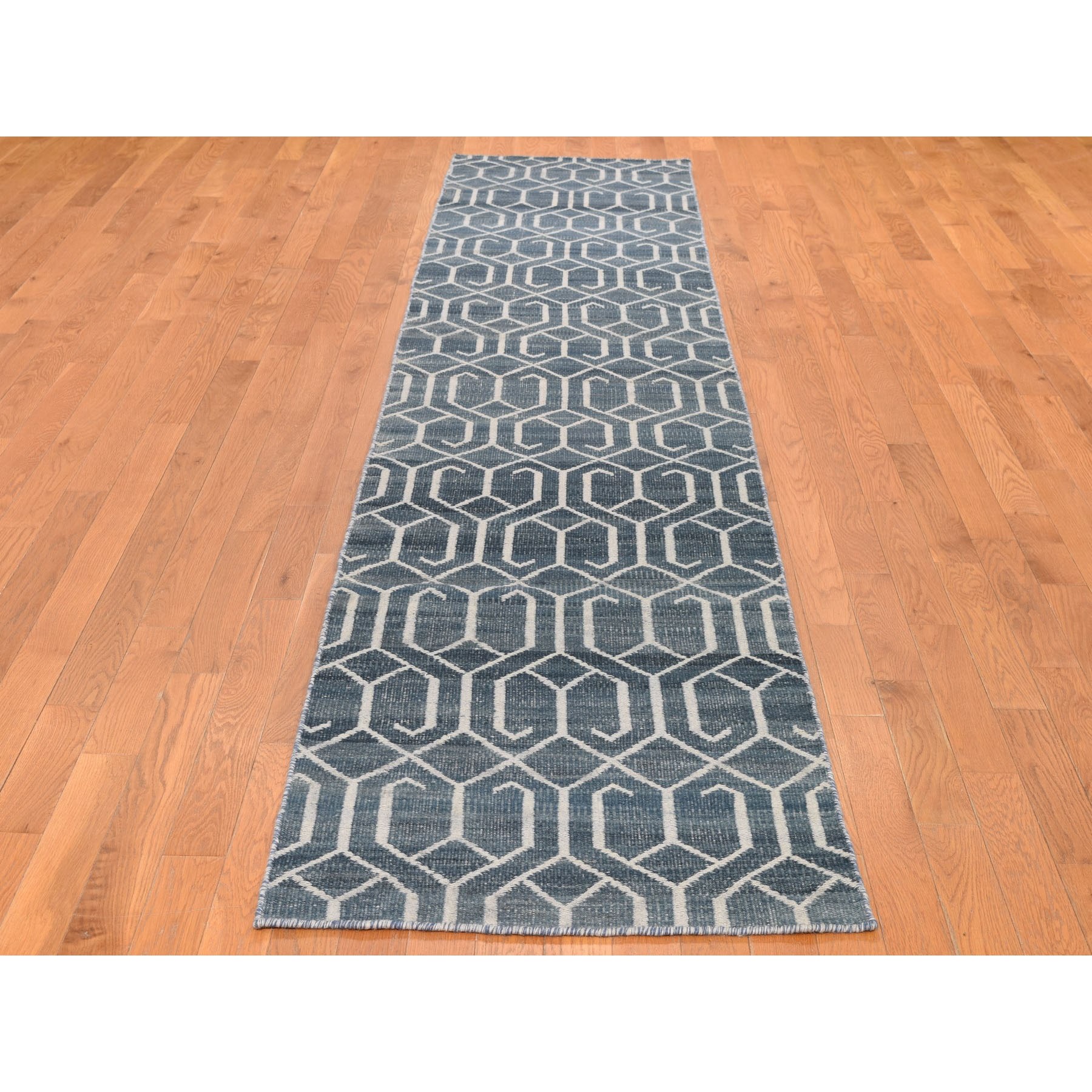 2'6"x11'10" Hand Woven Reversible Kilim Flat Weave Runner Oriental Rug